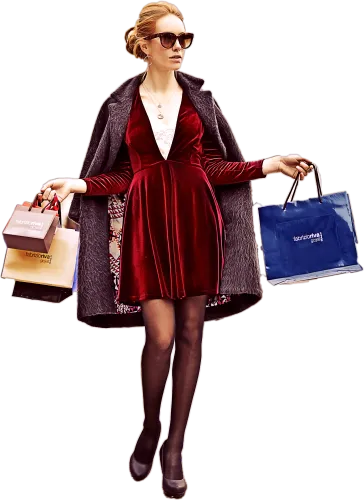 Lady Shopping Shopping Girl Fashion Clothes Shopping - Fashion Girl Shopping Png