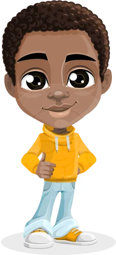 Jorell The Playful African American Boy - African American Boy Cartoon